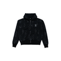 Washed Black Rhinestone Hoodie