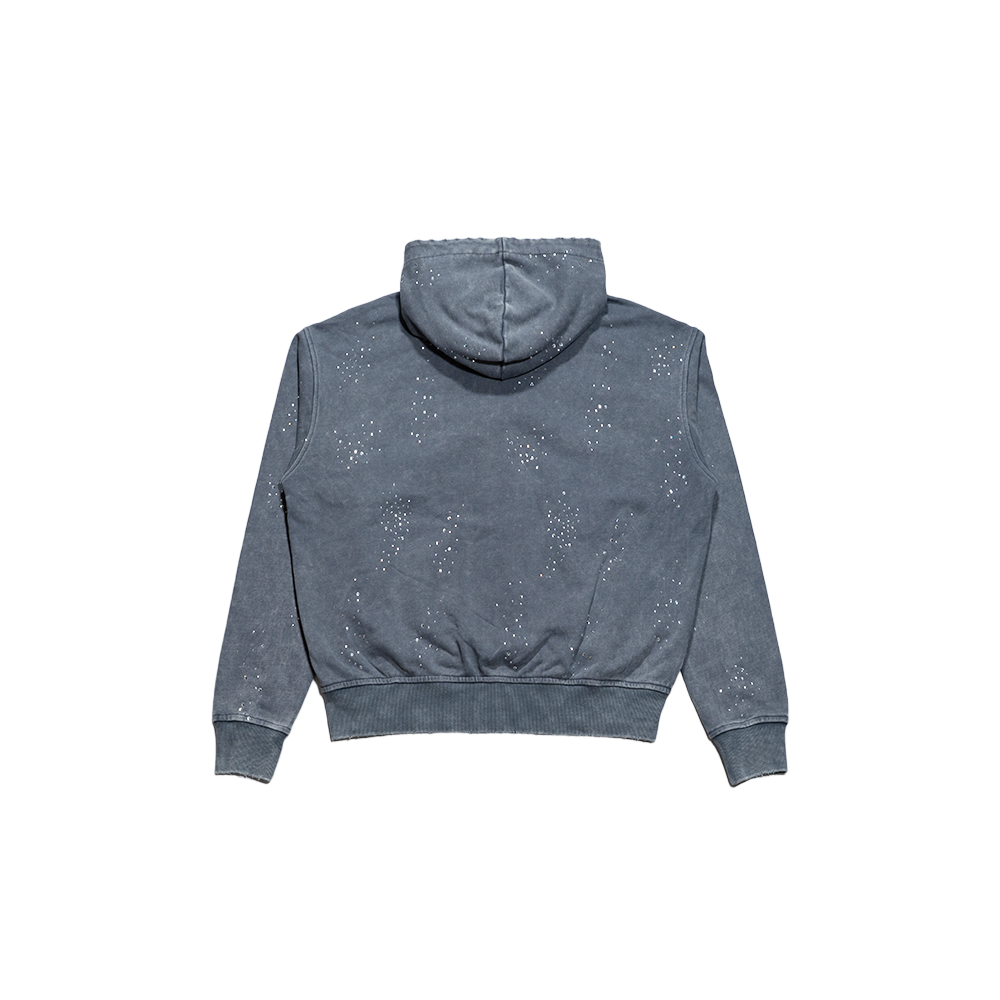 Charcoal Grey Rhinestone Hoodie