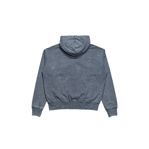 Charcoal Grey Rhinestone Hoodie
