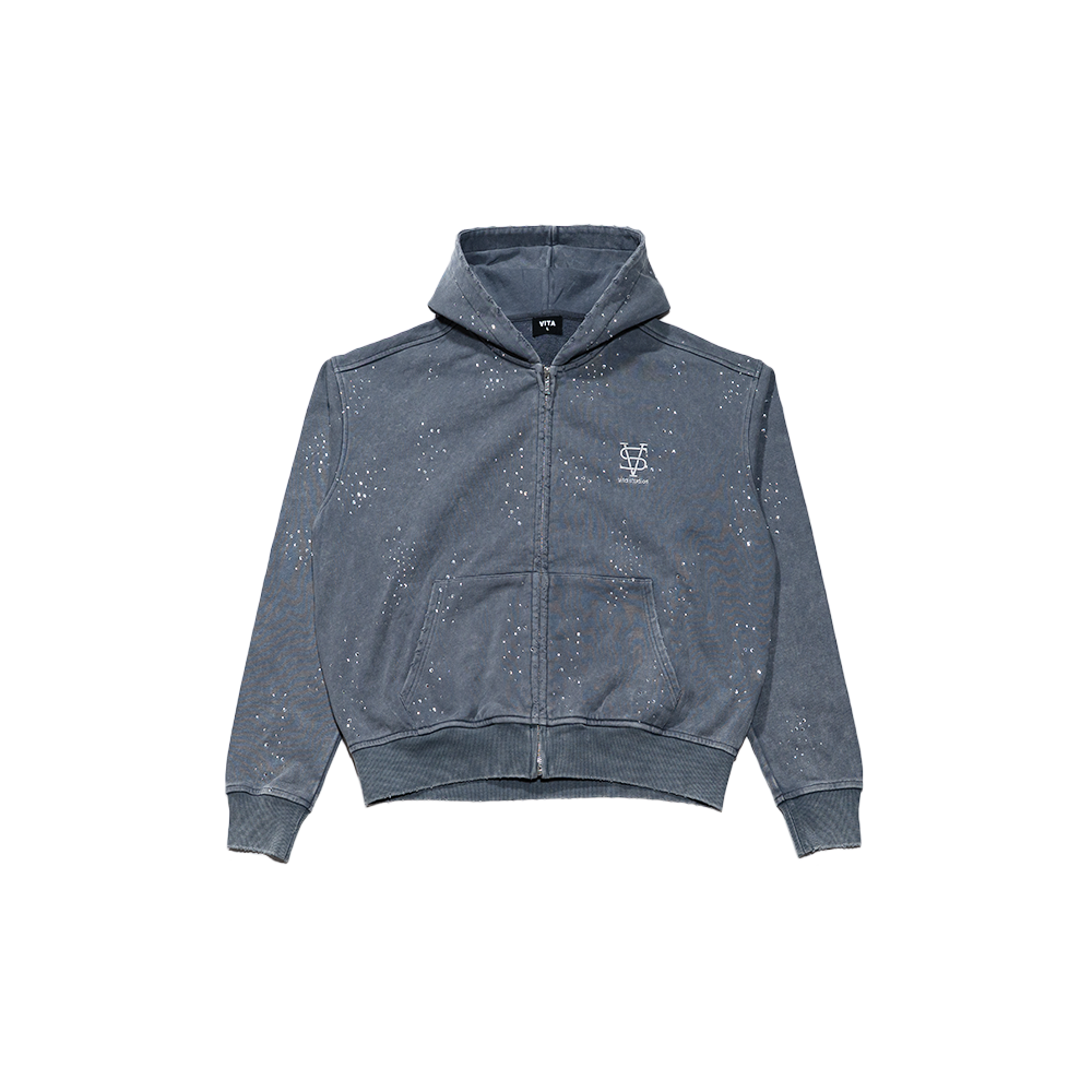 Charcoal Grey Rhinestone Hoodie