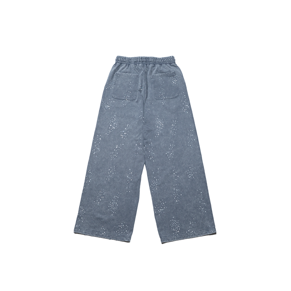 Charcoal Grey Rhinestone Sweatpants