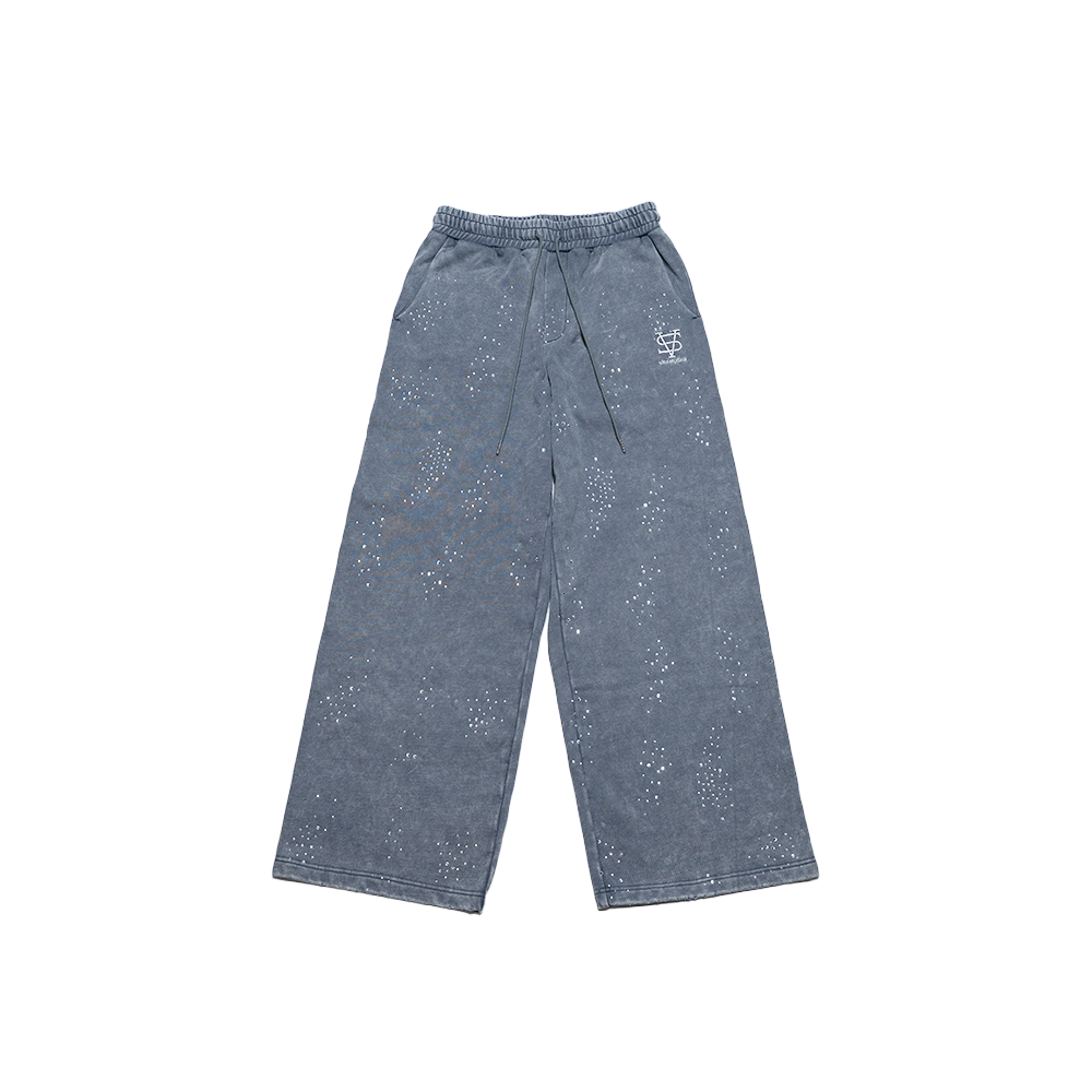 Charcoal Grey Rhinestone Sweatpants